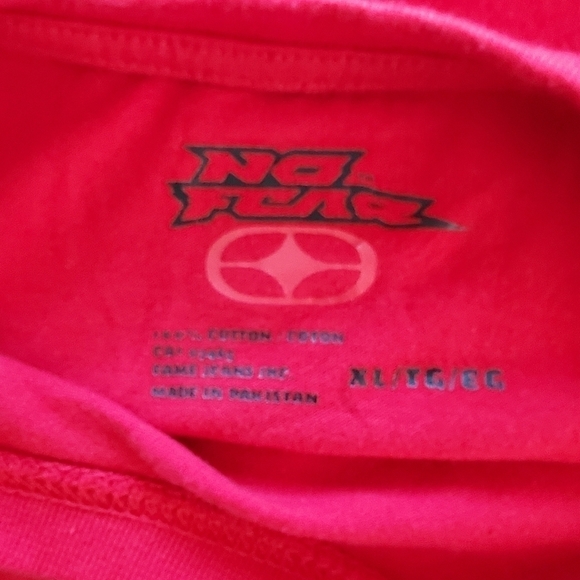 No Fear Skull Graphic Spell Out Tee Shirt XL Red Short Sleeve Cotton Top Y2K - Picture 9 of 11